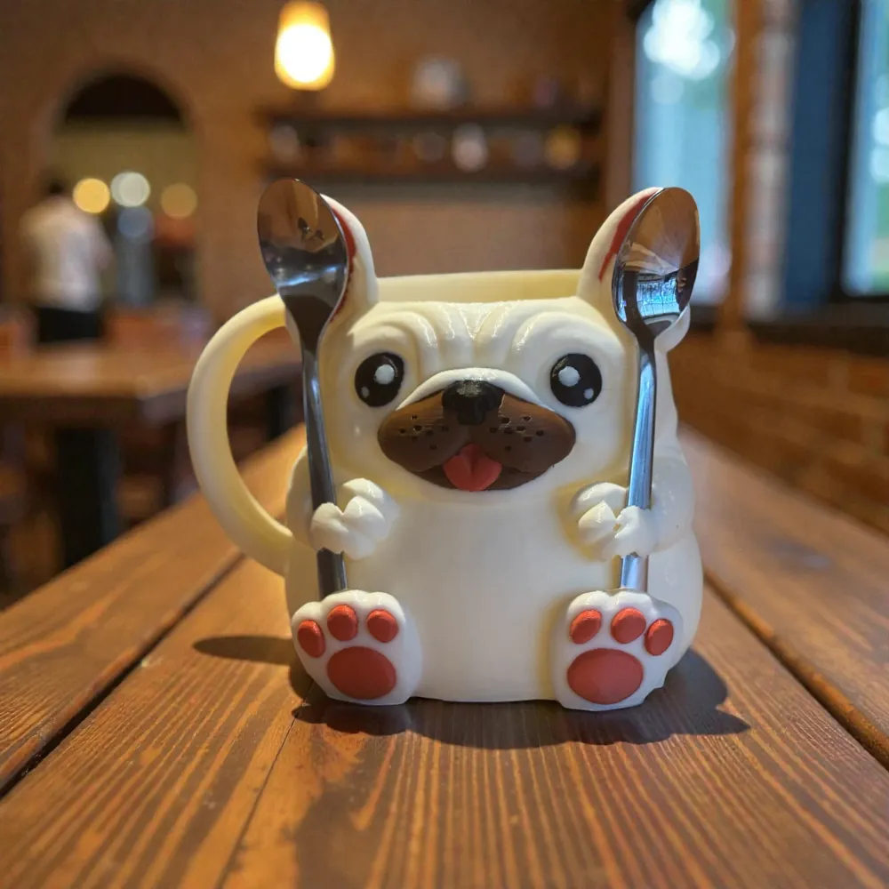 Cute French Bulldog Holder for Ice Cream Pints